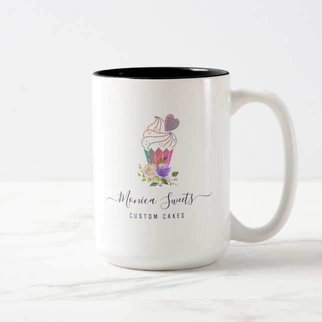 Lovely cakery business office pen holder mug (Right)