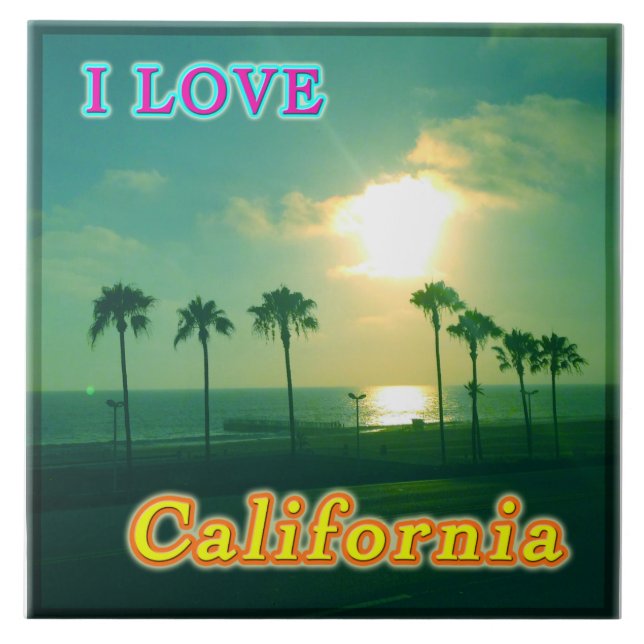 "Lovely California 1" Tile (Front)