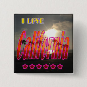 "Lovely California 3" Button