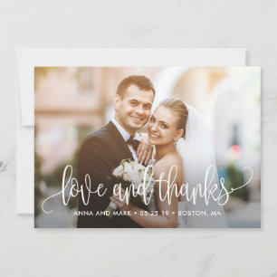 Lovely Calligraphy EDITABLE COLOR Thank You Card