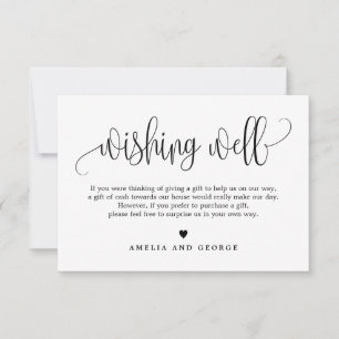 Lovely Calligraphy EDITABLE COLOR Wish Card LCC