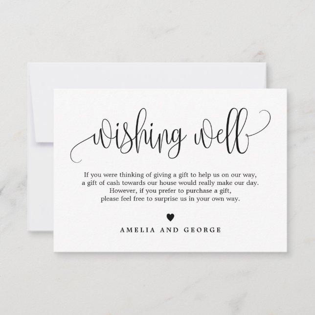 Lovely Calligraphy EDITABLE COLOR Wish Card LCC (Front)