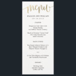 Lovely Calligraphy Menu Card Faux Gold<br><div class="desc">Plan a stylish celebration with this modern invitation that your guests will adore. 
Design by © berryberrysweet . Printable digital files are available! Visit our website at www.berryberrysweet.com for more details!</div>