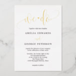 Lovely Calligraphy Real Foil Wedding Invitation<br><div class="desc">Celebrate the graduate in your life in style! Designed by Berry Berry Sweet (www.berryberrysweet.com). Visit our website for modern and stylish invitations,  announcements,  and personalised gifts.</div>
