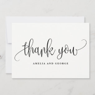Lovely Calligraphy Thank You Card