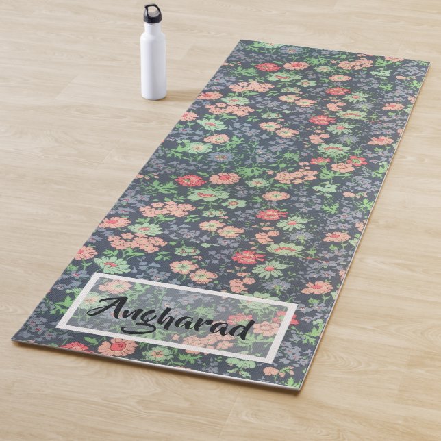 Lovely Calming Carpet of Flowers Custom  Yoga Mat (In Situ)