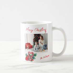 Lovely Candy Canes Christmas Family Photo Coffee Mug