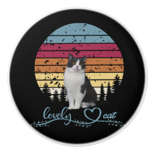 Lovely Cat Ceramic Knob