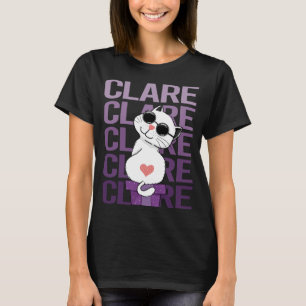 Lovely Cat - Clare Name T-Shirt