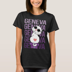 Lovely Cat - Geneva Name T-Shirt