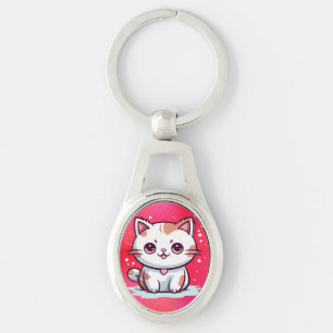 Lovely Cat Kawaii Style Clipart-47758 Key Ring