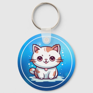 Lovely Cat Kawaii Style Clipart-47758 Key Ring