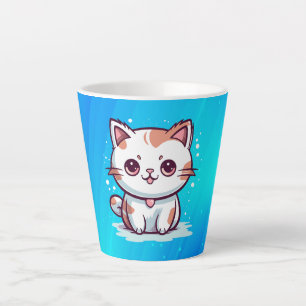 Lovely Cat Kawaii Style Clipart Latte Mug