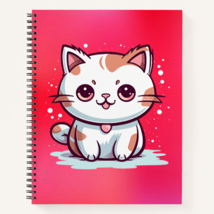 Lovely Cat Kawaii Style Clipart Notebook