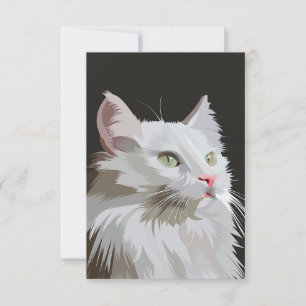 Lovely Cat Kitten Design RSVP Card
