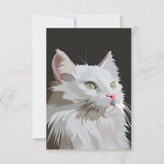 Lovely Cat Kitten Design RSVP Card