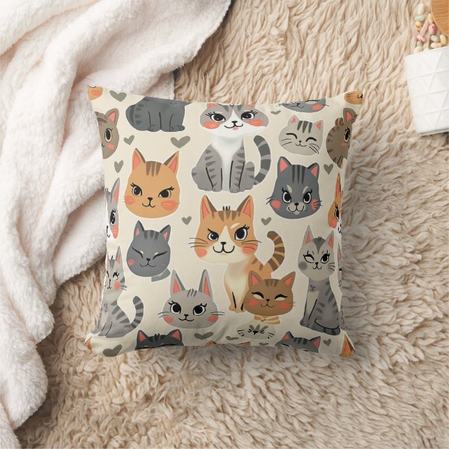 lovely cat pillow cushion (Blanket)