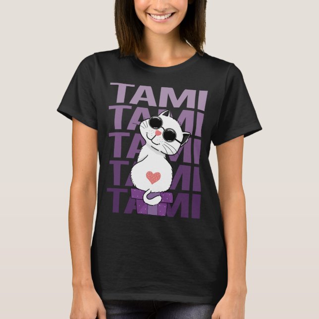 Lovely Cat - Tami Name T-Shirt (Front)