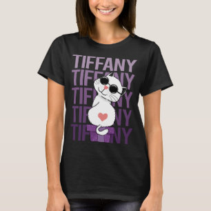 Lovely Cat - Tiffany Name T-Shirt