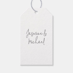 Lovely Chic Calligraphy Couple Names  Gift Tags