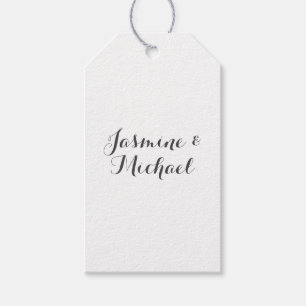 Lovely Chic Calligraphy Couple Names  Gift Tags