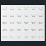 Lovely Chic Calligraphy Couple Names Wedding Wrapping Paper<br><div class="desc">You Can Easily Change the Fonts,  Background Image and Colour,  Letter Characters.</div>