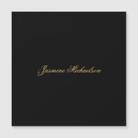 Lovely Chic Calligraphy Name Black & Gold