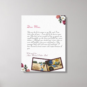 lovely chic Personalised Love Letter Handwritten Canvas Print