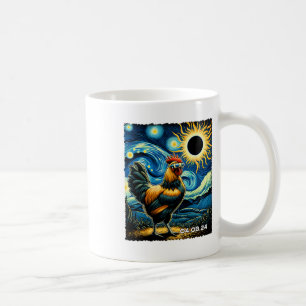 Lovely Chickens Starry Night Funny Chickens Solar Coffee Mug