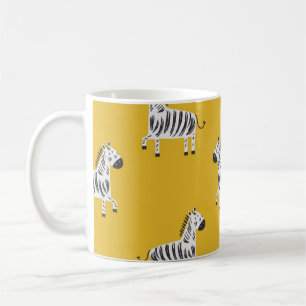 Lovely children's seamless pattern with zebras coffee mug