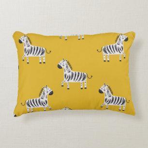 Lovely children's seamless pattern with zebras decorative cushion