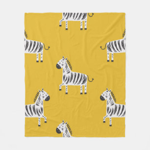 Lovely children's seamless pattern with zebras fleece blanket