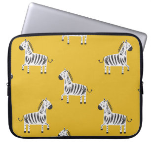 Lovely children's seamless pattern with zebras laptop sleeve