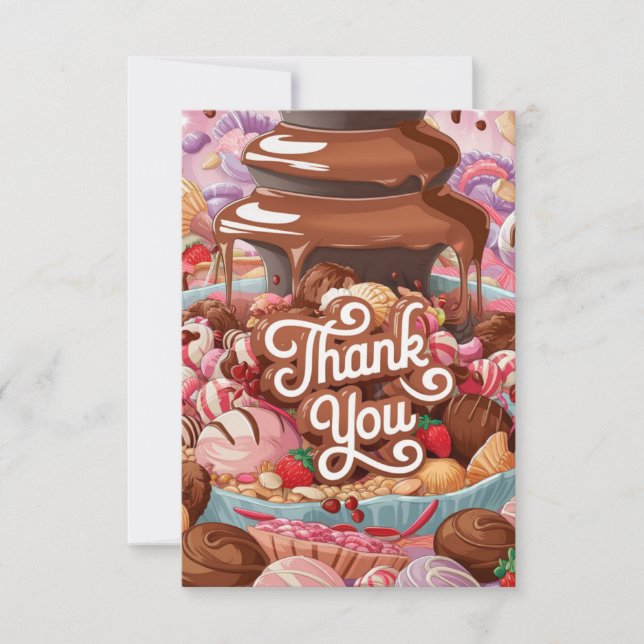 Lovely Chocolate thank you card (Front)