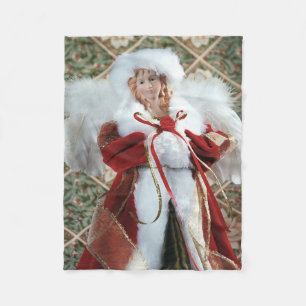 Lovely christmas angel print fleece blanket