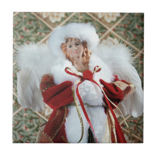 Lovely christmas angel print tile