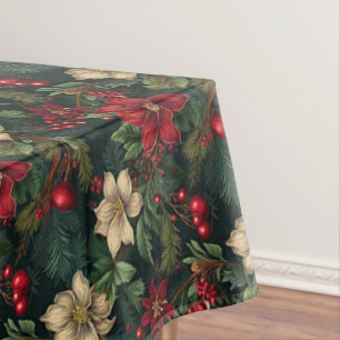 Lovely Christmas chinoiserie floral Tablecloth