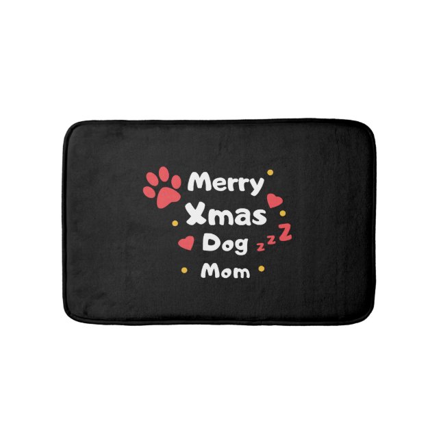 Lovely Christmas Dog Mum Bath Mat (Front)