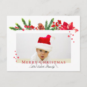 Lovely Christmas Frame Personalised Photo Postcard