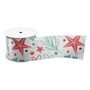 Lovely Christmas Pattern Satin Ribbon