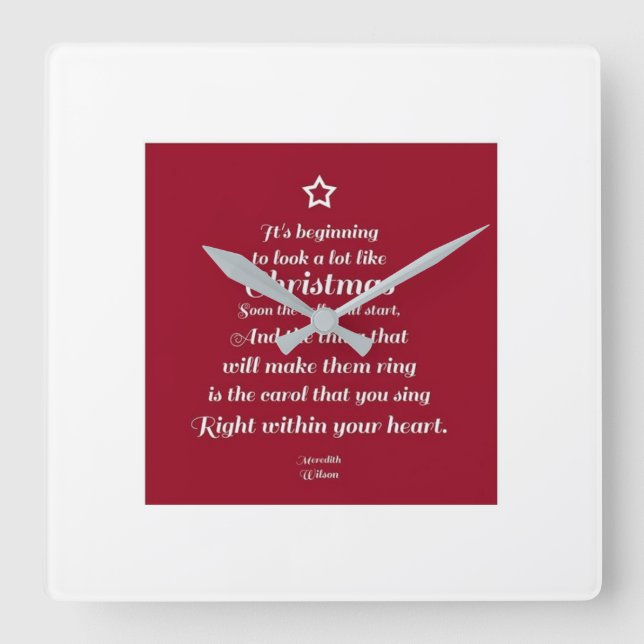 "LOVELY CHRISTMAS POEM" CHRISTMAS CLOCK (Front)