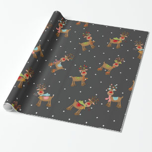 Lovely Christmas Reindeer Wrapping Paper