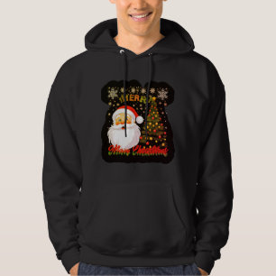 "Lovely Christmas: Santa and Tree Festive Design" Hoodie