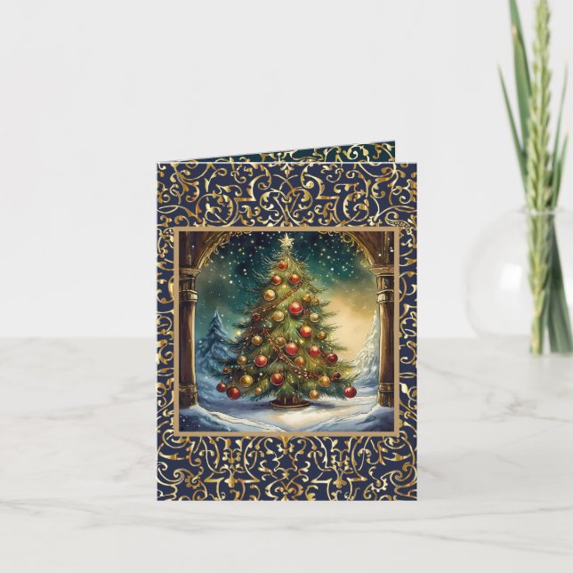 Lovely Christmas Tree Card (Front)