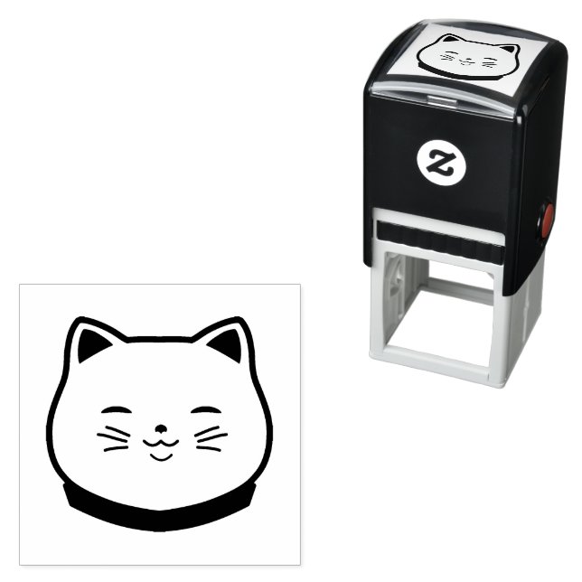 Lovely Chubby Cat Self-inking Stamp (In Situ)