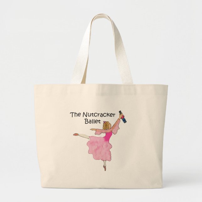 Lovely Clara and her Nutcracker Large Tote Bag (Front)