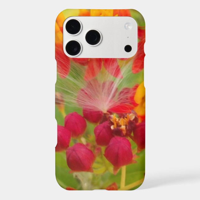 Lovely Colorful Floral with Milkweed Art Print (Back)