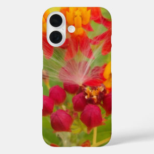 Lovely Colorful Floral with Milkweed Art Print iPhone 16 Case