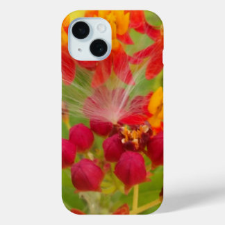 Lovely Colorful Floral with Milkweed Art Print iPhone 15 Case