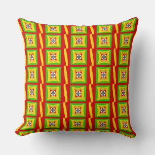 Lovely Colourful abstract tile pattern design Cushion